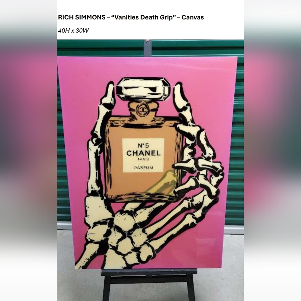 Original Rich Simmons Painting "Vanities Death Grip" - 40H x 30W